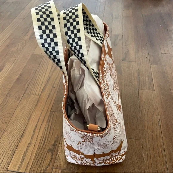 Clare V x mother Floral Brown Tote Bag NWT retail $495 - Picture 2 of 8